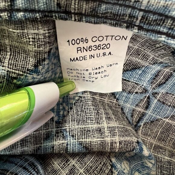 Gitman Bros Vintage Shirt Men's Asian Inspired Check Textured Cotton Small USA - Picture 5 of 13